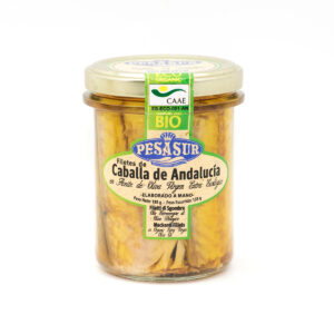 Filetes de Caballa en Aceite de Oliva Virgen Extra Ecológico 195gr